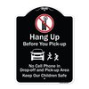 Signmission Designer Series-Hang-up Before You Pick-up Black & White Heavy-Gauge Alum, 24" x 18", BW-1824-9971 A-DES-BW-1824-9971